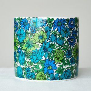 Vintage 1966 HOLT HOWARD Floral Canister Planter 4.5” Blue Green Mid Century MCM